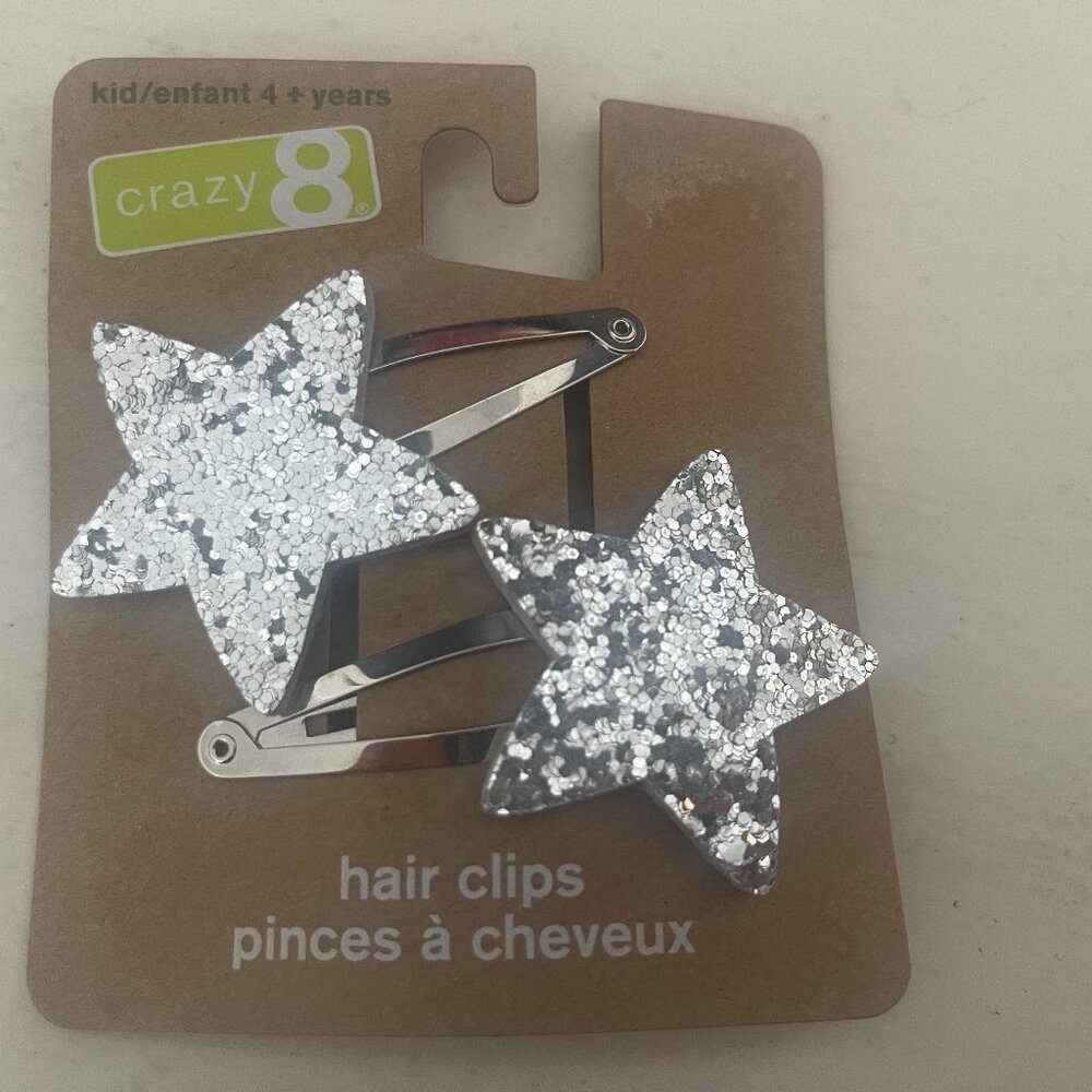 Glitter star barrettes